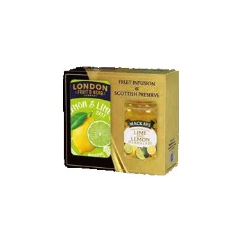 Čaj LONDON HERB Dárková sada citron čaj 20x2g+ zavařenina 340g