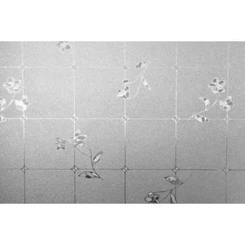 Okenní dekorace Okenní fólie - křišťálové květiny (90x150 cm)