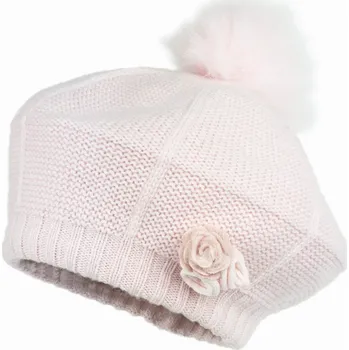 Kojenecká čepice JAMIKS Dětský baret MIKAELA růžový Velikost: 52