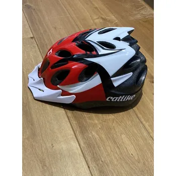 Cyklistická přilba přilba Catlike Diablo stříbrno-červeno-črná 50-55 cm MEGA VÝPRODEJ