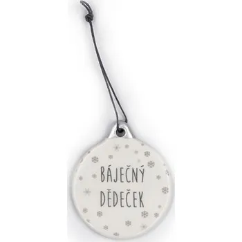 Vánoční dekorace Nekupto Keramická vánoční dekorace - Báječný dědeček C233200006 C233200006