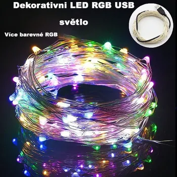 led svíčka Vánoční dekorativní LED RGB USB světlo