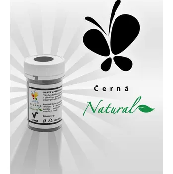Potravinářské barvivo Přírodní prachová barva Natural Line černá 5g