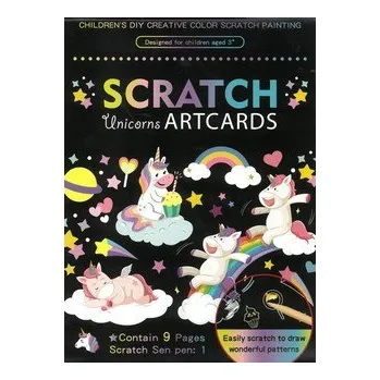 Výtvarná sada Fandy Obrázek škrabací Mark 9 ks jednorožec