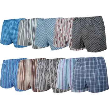Pánské spodní prádlo Klasické Pánské Trenýrky FOLTÝN mix vzorů 10 kusů v balení Velikost: 2XL, Materiál: Plátno