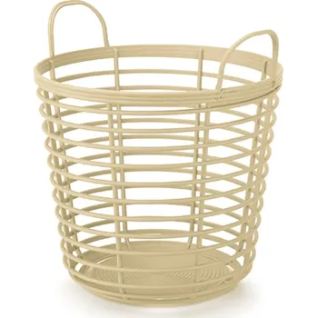 Úložný box PROSPERPLAST Úložný koš s uchy - ZANZI Průměr: 43 cm, Barva: slámová