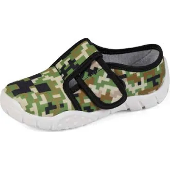 RAWEKS Dětská domácí obuv s vyndávací koženou stélkou BORYS B1 MINECRAFT mix 26