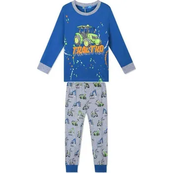 Chlapecké pyžamo KUGO CHLAPECKÉ PYŽAMO TRAKTOR MP1336 Barva: Petrolejšedá, Velikost: 128