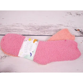 Dámské ponožky SADA 2 PÁRŮ Ponožky Kuschel Soxx 37408 peříčko hebké meruňkové a růžové korálové uni vel. velikosti ponožek: 23-28 ( EUR vel. 35-42)