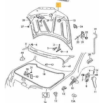 Kapota kapota P, kapota FABIA II 03.07-,lechce poškozná,5J0823031,40.24.300O,, ECAR, 691503_VYP