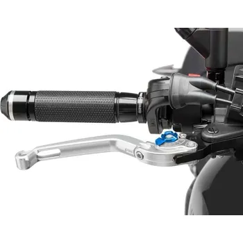 Páčka brzdy bez adaptéru PUIG 160PA skládací stříbrná/modrá