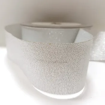 Stuha Stuha řezaná lurexová stříbrná 40 mm/1 m