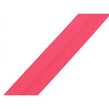 Zip kostěný No 3 metráž, barva 338 růžová neon