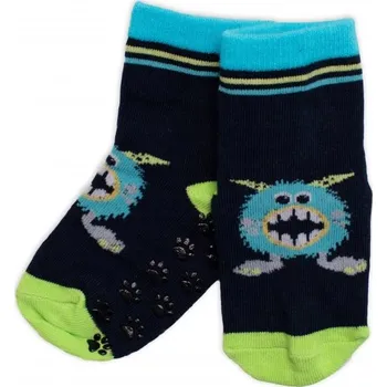 Dětské ponožky s ABS Příšerky - granát, Velikost koj. oblečení 19-22
