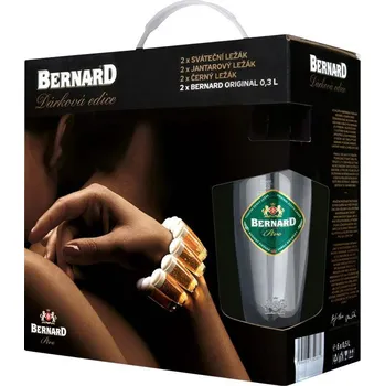 Pivo Bernard Dárková edice 6x0,5l + 2 sklenice