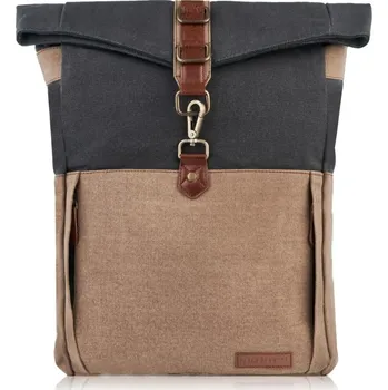 Městský batoh Paolo Peruzzi Pánský stylový větší látkový batoh PAOLO PERUZZI; béžová