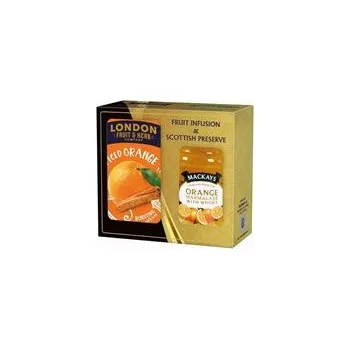 Čaj LONDON HERB Dárková sada pomeranč čaj 20x2g+ zavařenina 340g