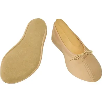 Pánské tenisky Taneční cvičky textil Iris - podešev kůže - tělová béžová - Velikost 24 CVX01123