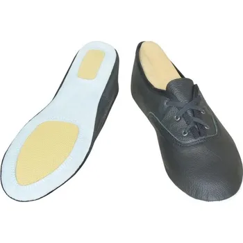 Pánské tenisky Taneční cvičky šněrovací kůže - dělená podešev - černé - Velikost (EUR) 35 CSK02440