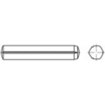 Šroub TOOLCRAFT TO-5378493 válcový rýhovaný kolík 4 mm nerezová ocel A1 100 ks