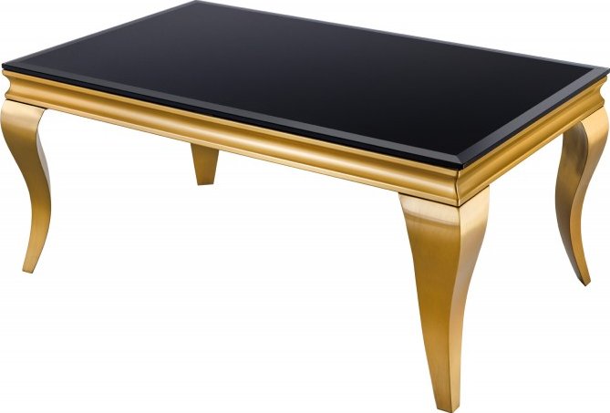 Konferenční stolek MODERN BAROCCO GOLD 100 CM černý