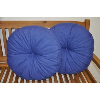 Podsedák Nábytek PEGAS Polštář kulatý velký tmavě modrý set 2 kusy
