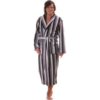 Pánský župan Pánský dlouhý župan Vestis 2130 Adam 9001 - šedý pruh M