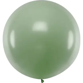 PartyDeco Balón latexový jumbo rozmarýnově zelený 1 m