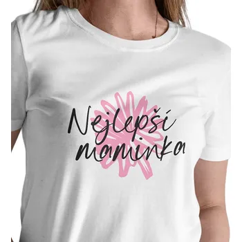 Dámské tričko Dámské triko bílé - Nejlepší maminka M