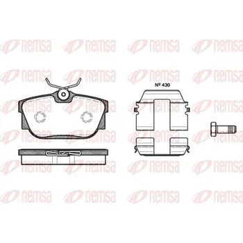 Brzdová destička Sada brzdových destiček, kotoučová brzda REMSA 0767.10