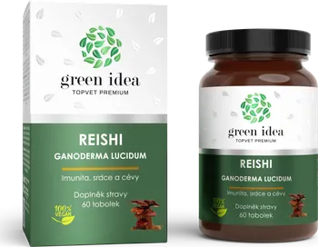 Přírodní produkt GREEN IDEA Topvet Premium Reishi 450 mg 60 tob.