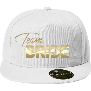 Kšiltovka Dámská snapback kšiltovka Team bride, Barva Bílá, Velikost 20,5×11 cm , Canvas Kšiltovka snapback Bezvatriko.cz 2122