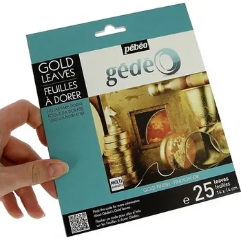 Modelovací hmota Gédéo Zlaté listy - zlaté 25 ks, 14×14 cm