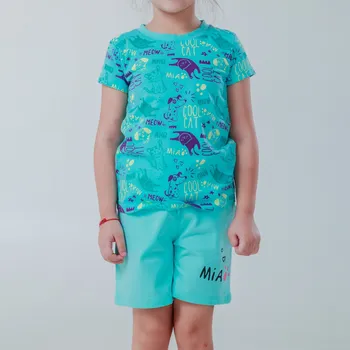 Dívčí kraťasy Mia - tyrkysová 116