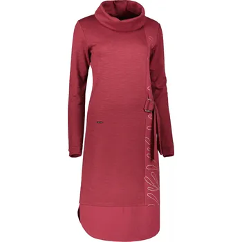 Dámská mikina Dámské mikinové šaty KIXMI RENIE VÍNOVÁ M