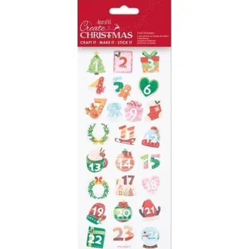 samolepka DO samolepky PMA 828917 vánoční Advent Numbers