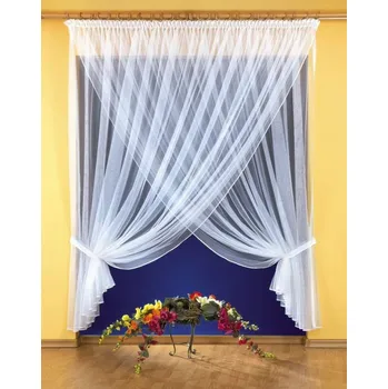 Záclona Luxusní Hotové Záclony Etiuda voal NL (S) Bílá 300 x 160 cm