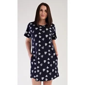 Dámské šaty Dámské domácí šaty Vienetta Secret Srdce světle šedá S