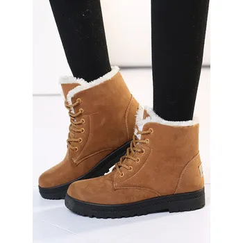 Dámská zimní obuv Dámské zimní kotníčkové boty na tkaničky s kožíškem Barva: Žlutá, Velikost EUR: 37