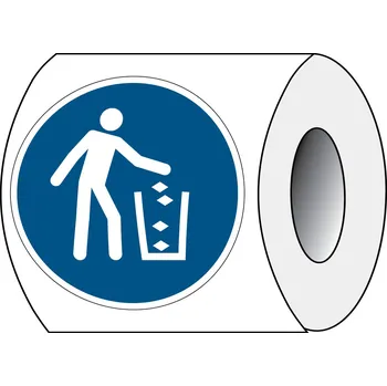 Odpadkový koš PIC M030-Dia 050-PE-ROLL/1