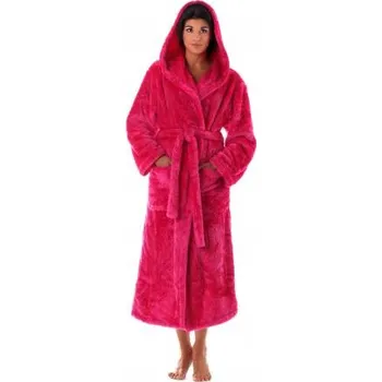 Dámský župan Dámský župan Vestis Lilly / Jack 3119 dlouhý s kapucí 2251 - lososová XL