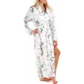 Dámský župan Dámský župan Vestis Calypte 2126 0016 květiny a kolibříci bílá S