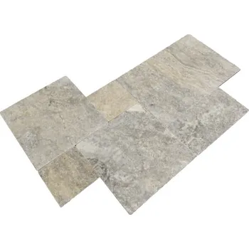 Obklad Travertin Silver bubnovaný 1,2cm Set 0,742 m2