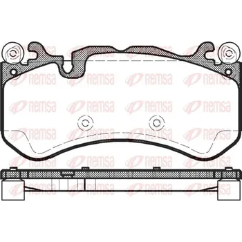 Brzdová destička Sada brzdových destiček, kotoučová brzda REMSA 1300.00
