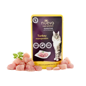 Krmivo pro kočku Nuevo kočka kapsa sensitive Krůtí monoprotein 85g