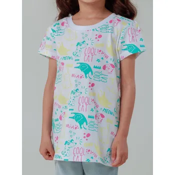 Dívčí tričko Dívčí tričko Cool Cat - bílá 98