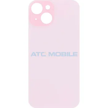 Náhradní kryt pro mobilní telefon iPhone 15 zadní kryt (sklo) růžový s logem (OEM) - Big Hole a zpět 21 Kč s ATC Clubem