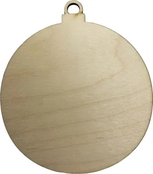 Vánoční dekorace ČistéDřevo LA175 dřevěná vánoční baňka 10 cm