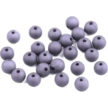 Dětské navlékací korálky Plastové korálky 10mm (5ks) sv. šedé