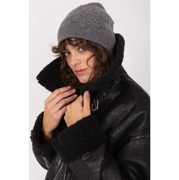 Čepice Dámská čepice s aplikací CHIS tmavě šedá